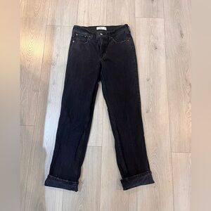 Abercrombie & Fitch Women's Black Straight Leg mid rise Jeans 26